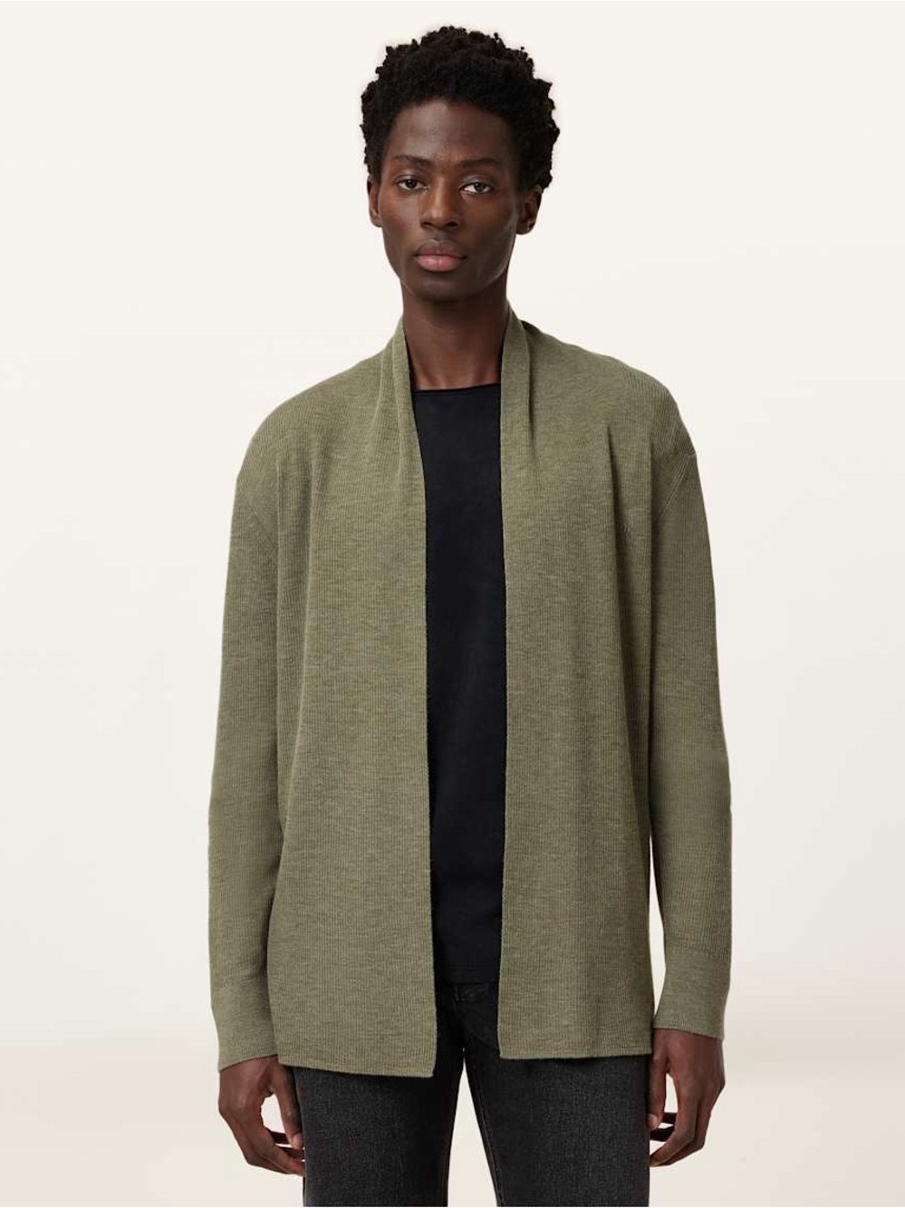 All Saints MODE MERINO RAMSKULL OPEN CARDIGAN men’s medium